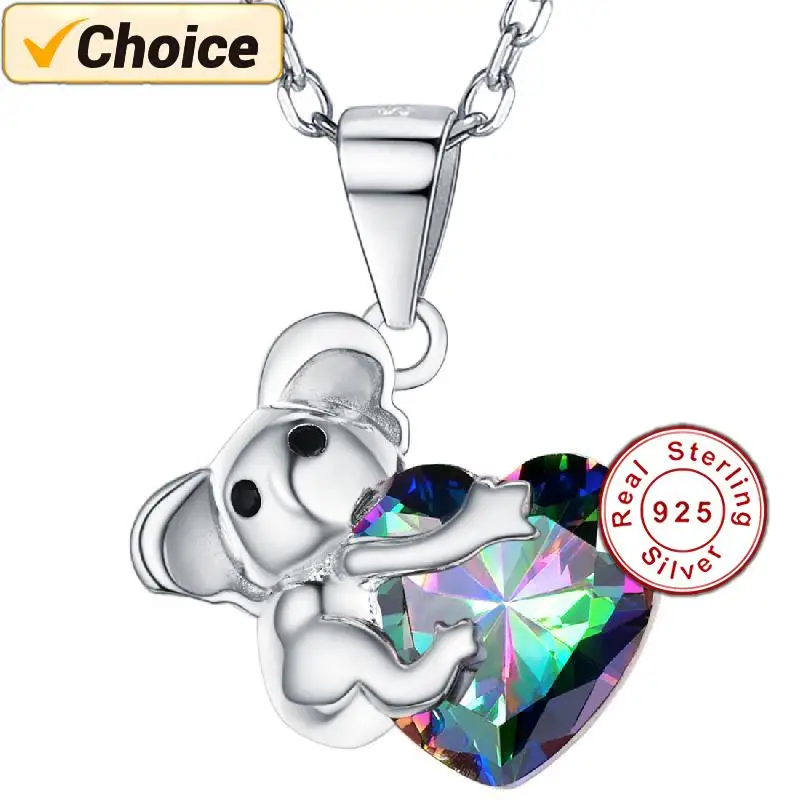 

Koala Necklace 925 Sterling Silver Cute Animal Koala Jewelry Gifts for Women Girls Animal Lovers