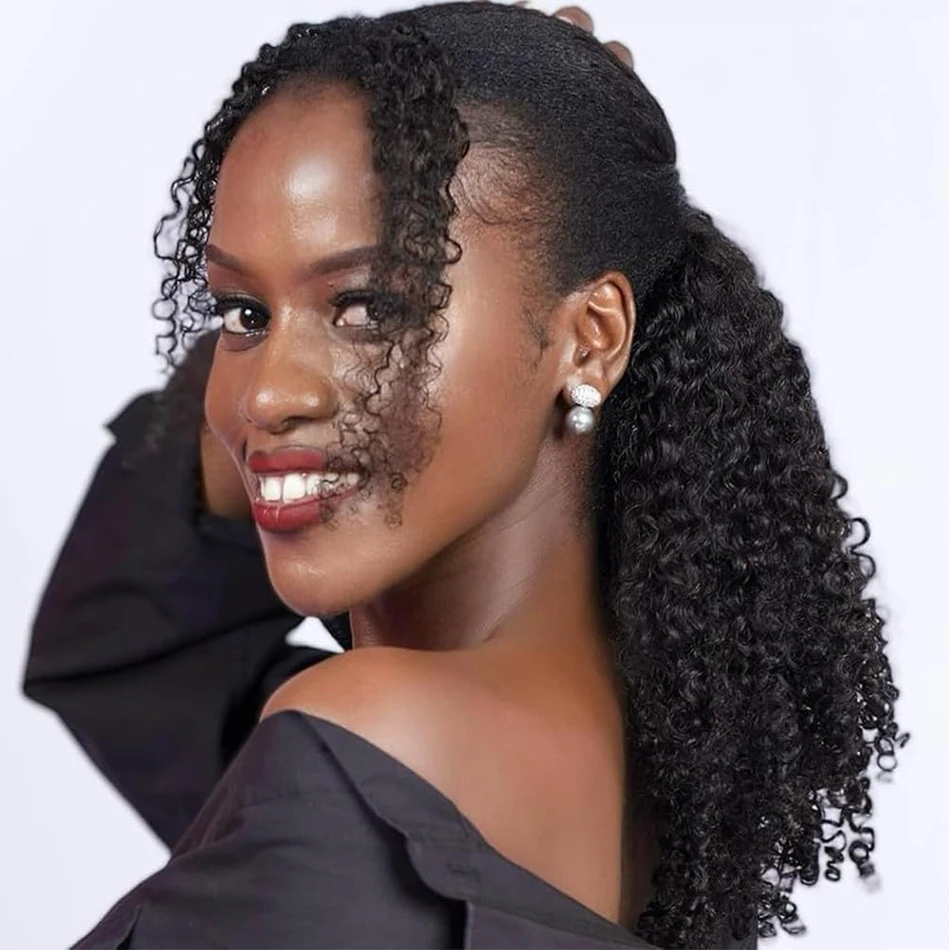 15A المنغولية الأفرو غريب مجعد حزم الشعر البشري عميق مجعد نسج حزم غير المجهزة عذراء الشعر مجعد وصلات شعر 100 جرام/قطعة #2