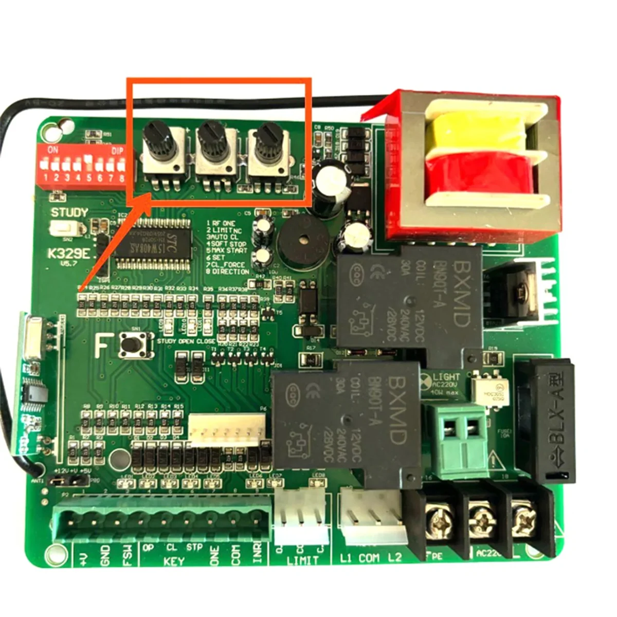 controller board T329E Soft Start for Only Magnetic Limit Switch NO Sliding