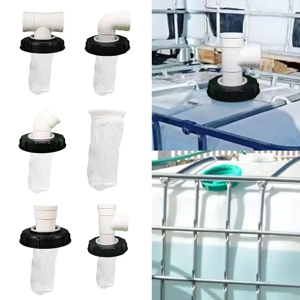 163mm IBC Ton Drum Fittings Plastic Cap with Filter Screw Washable IBC Tank Filter Lid T-shaped/Straight Head/Elbow/Vertical