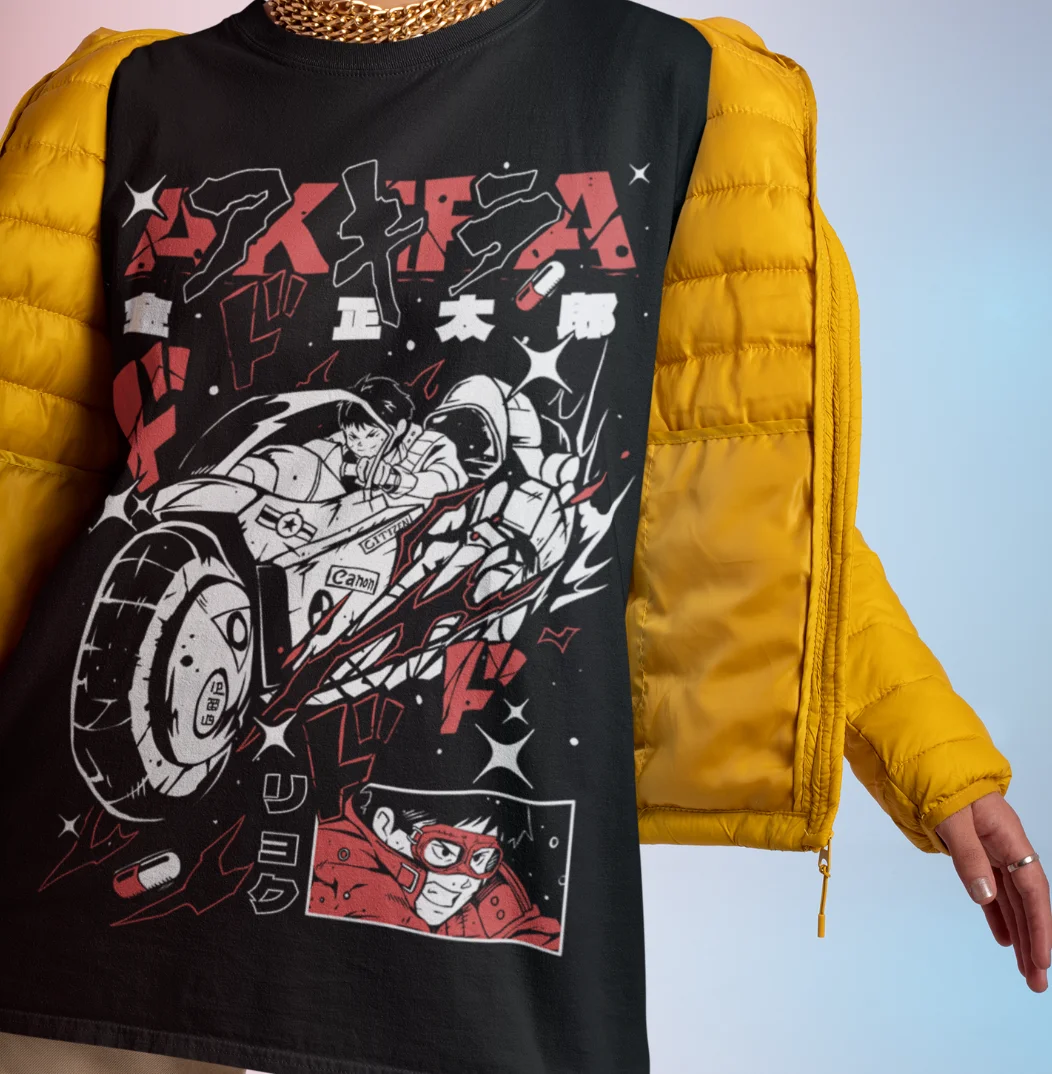 Akira Shirt Kei Kyoko Anime T-Shirt Kaneda Tetsuo Tee Shima Mitsuru Bike Tshirt