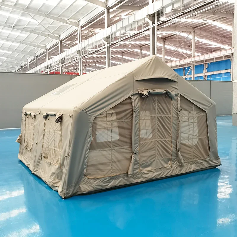 2023 Custom Multi Persons Large Two Room Waterproof Inflatable Air House Tent Outdoor Big Inflatable Camping Tent