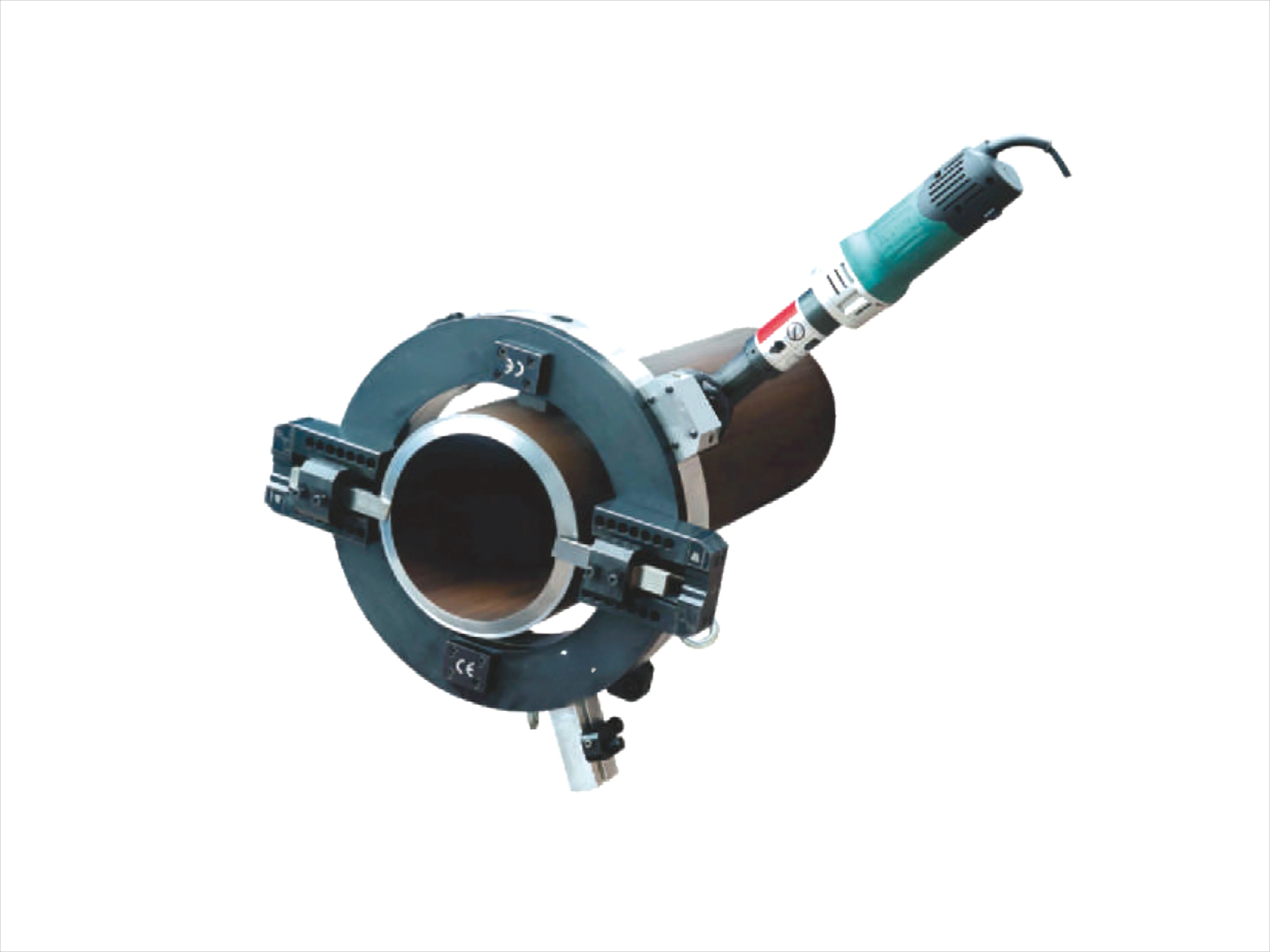 Electric track pipe split frame cold cutting groove or slotting milling metal pipe cutting machine
