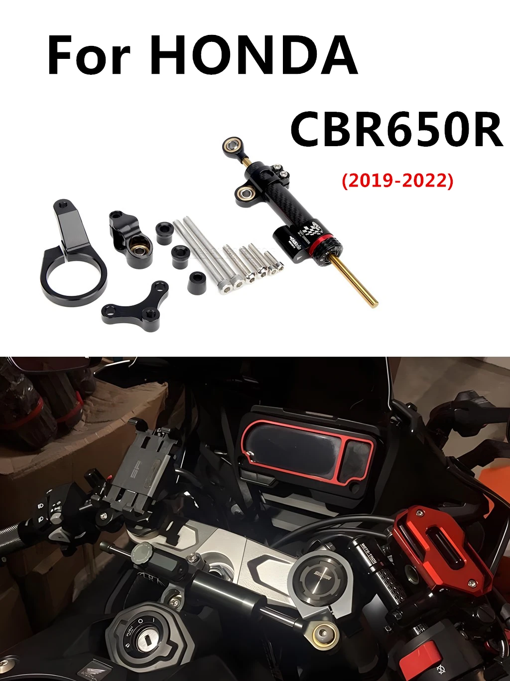 

Motorcycle Steering Stabilizer Damper Bracket Mount For Honda CBR650R CBR 650R 650 R 2019-2022 2020 2021
