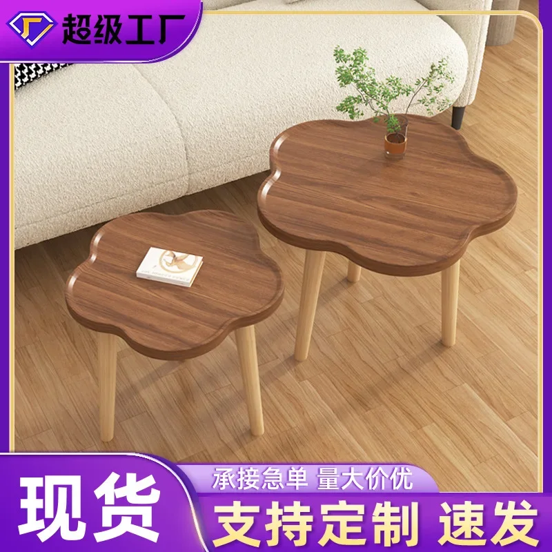 

Flower Small Coffee Table Living Room Household Cream Wind Small Table Simple Sofa Side Bedroom Balcony Shelf