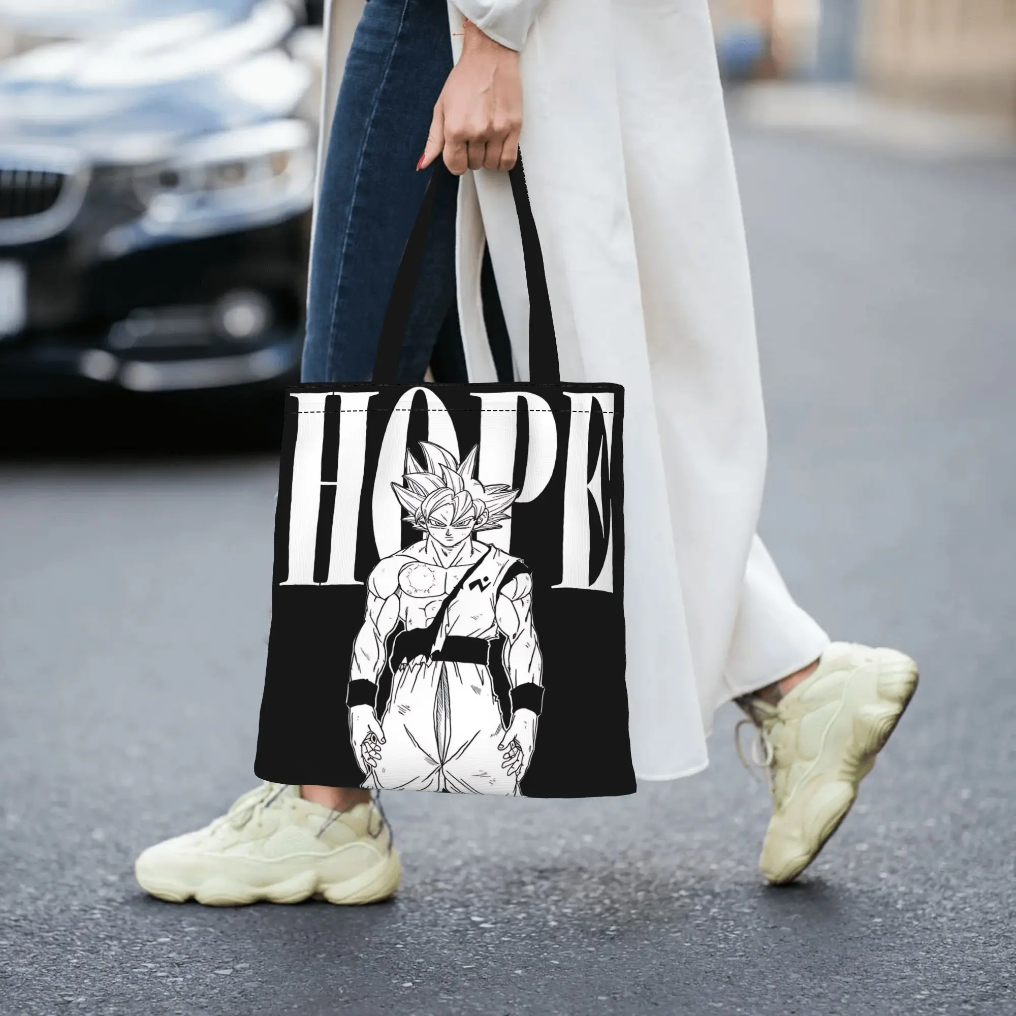 Fashion Dragon Ball Z Women's Bag Shopping Bag  Canvas Tote Bag Women'S Shoulder Handbag Christmas Gift