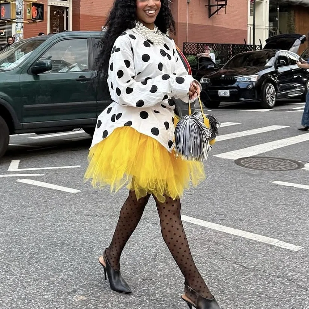 

Bright Yellow Tutu Tulle Short Skirts Tulle Straps High Street Women Evening Party Skirt