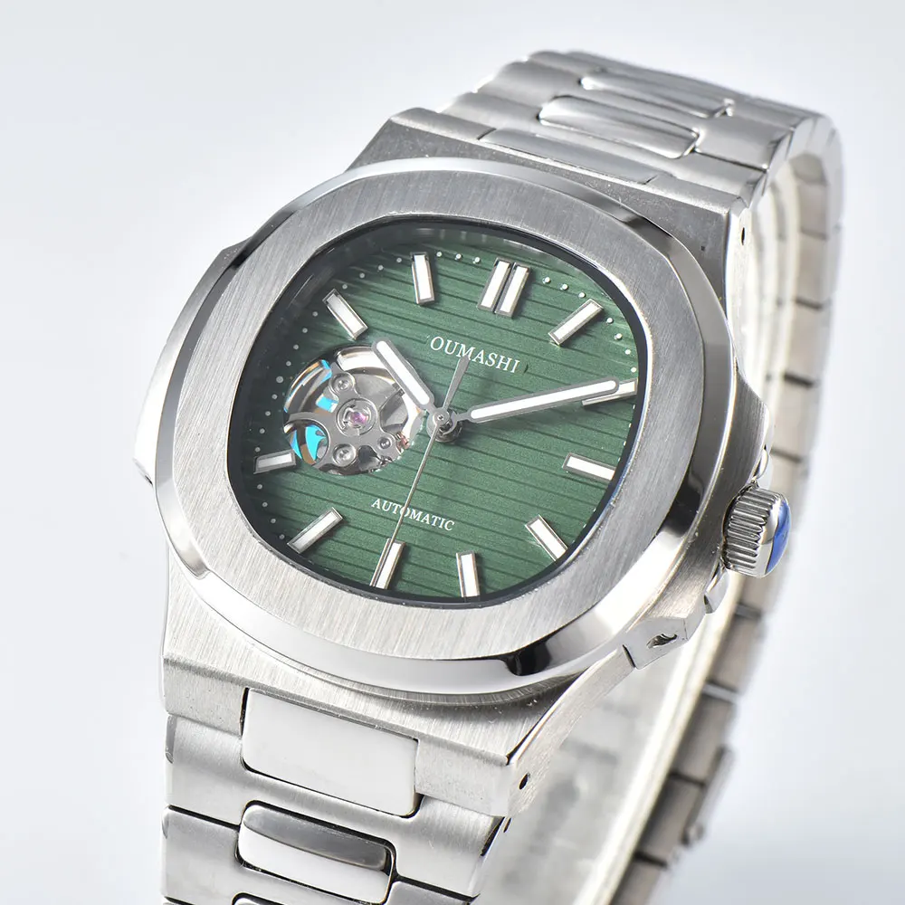 43mm watch NH38a automatic mechanical movement Hollow Watch Stainless steel shell sapphire glass waterproof watch