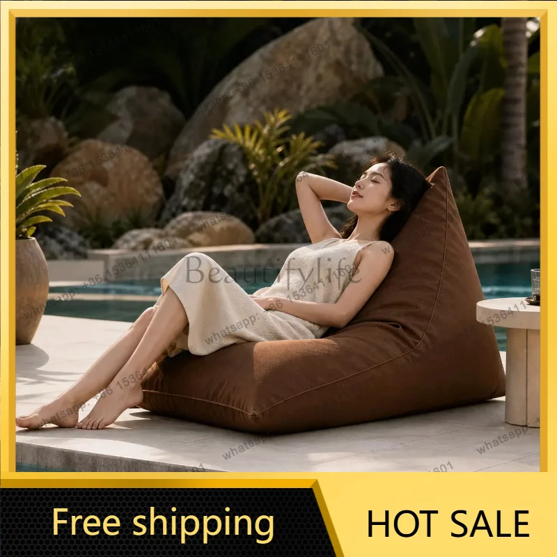 LDSleeping Relaxer Bean Bag Sofas Tatami Brown Soft Modern Bean Bag Sofas Floor Girls Kitchen Puffs Asiento Living Room