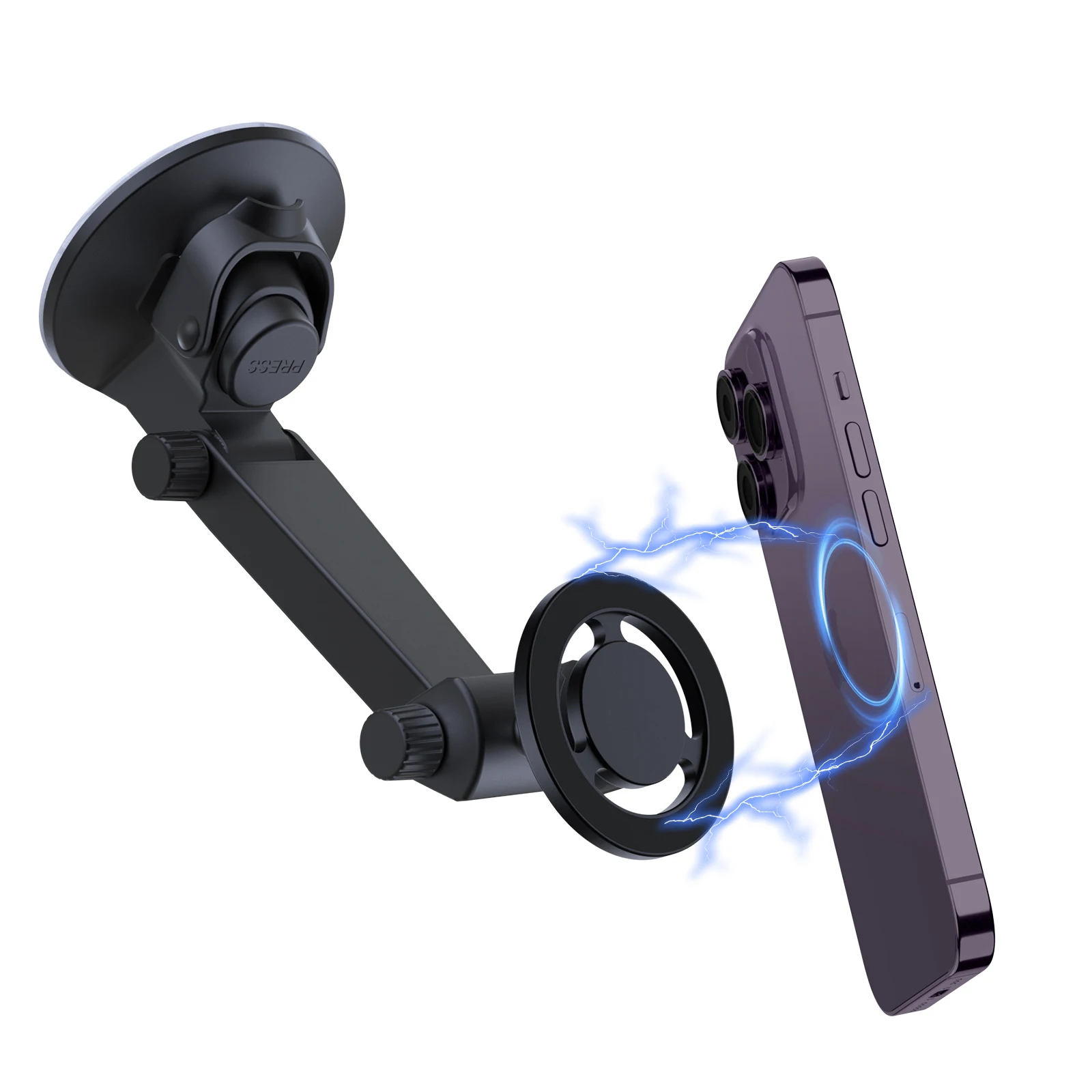 

Suction Cup Car Mount Grip tok Car Phone Holder Magsafe Cell Phone Grip Macsafe 360 Degree Rotation