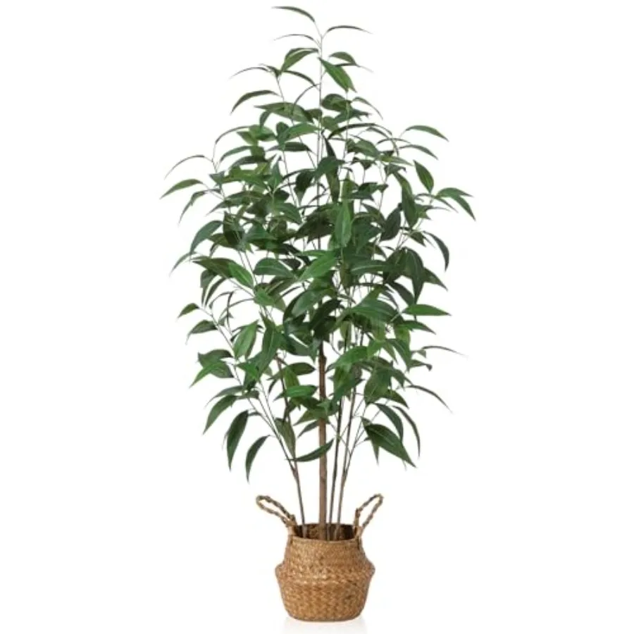 

Artificial Eucalyptus Tree Tree Fake Plant in Pot for Home and Office Decor Potted Faux Plants Tall Artificial Trees for Indoor