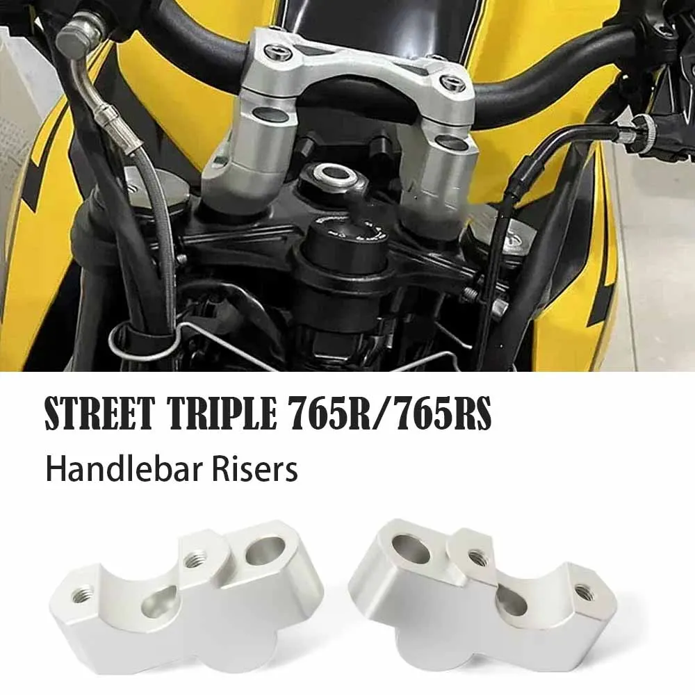 

New motorcycle Accessories Handlebar Risers Mounting CNC Aluminum Kit For STREET TRIPLE 765R Street Triple 765RS 765 R RS