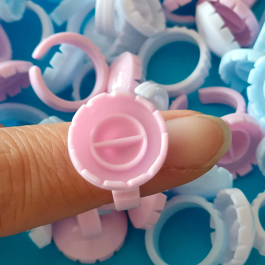 100 قطعة كأس الغراء رمش كاذبة الخامس الأخدود تصميم ل رمش تمديد تطعيم أداة زراعة كوب ماكياج الجمال العرض #2