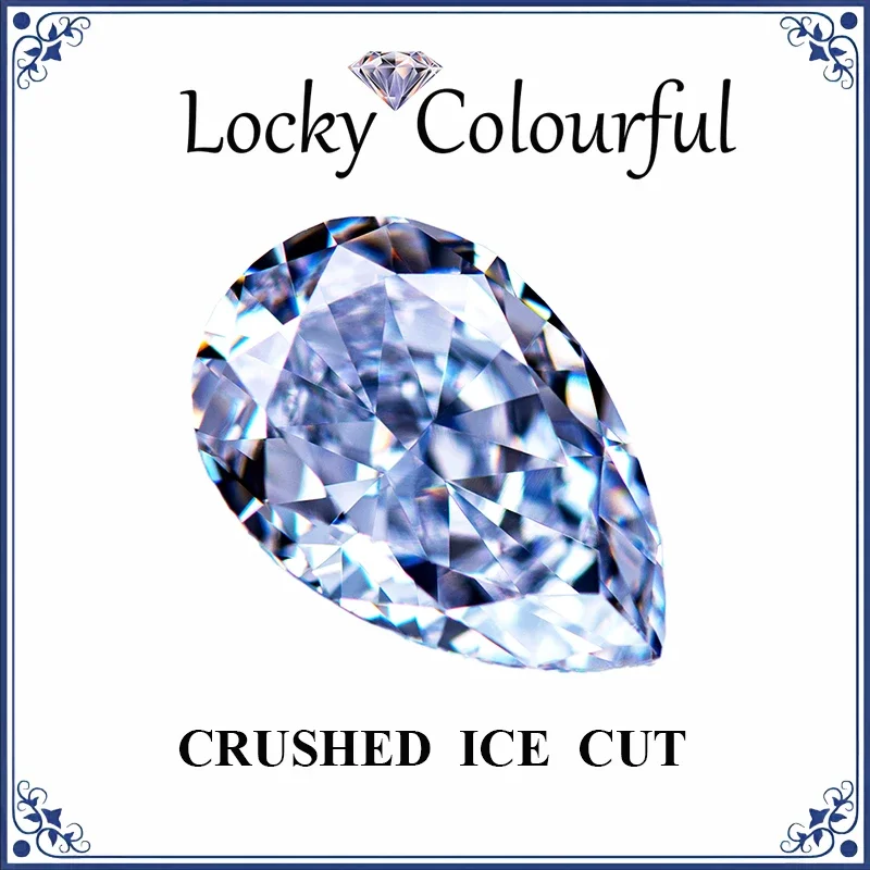 

Cubic Zirconia Crushed Ice Cut Pear Shape White Color Charms Beads for Jewelry Making Earrings Pendant Materials No Certificate