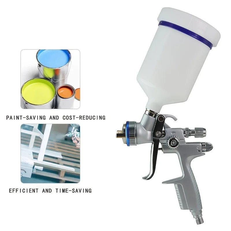 

Spray Gun 1.3mm 1000B Stainless Steel Nozzle Air Spray Gun with 600ml cup High Atomization Professional Car Spraying Tools
