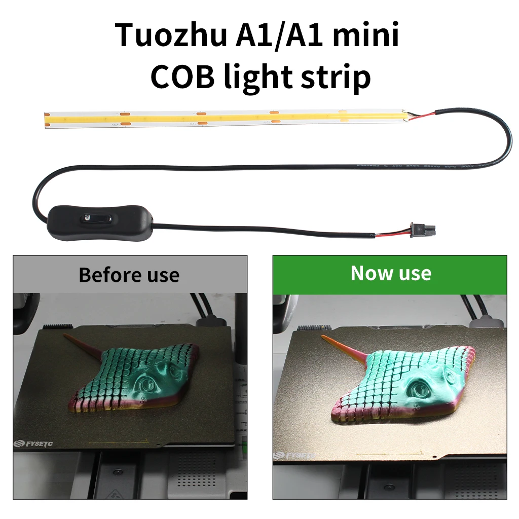 

for Bambu Lab A1/A1 MINI COB Light Strip Super Bright Led Ra95 Fill Light 24V LED 3D Printer