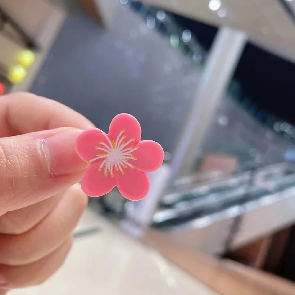 New Peach Cherry Blossoms Hairpins Clip Headwear Accessories Cartoon Sakura Tulip Barrette for Women Girls Flower Hair Ornament