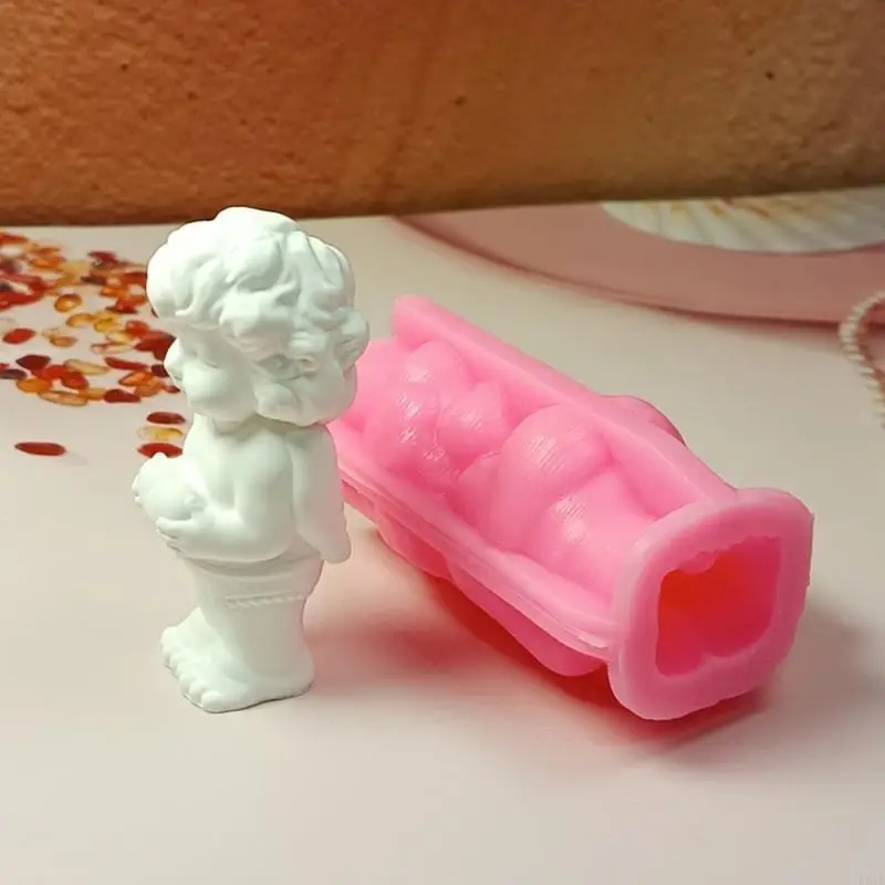  Home Decoration Mold Silicone Ornament Making Mould Heart Holding Angel Figurine Adorment Mould Jewelry Crafting Tool