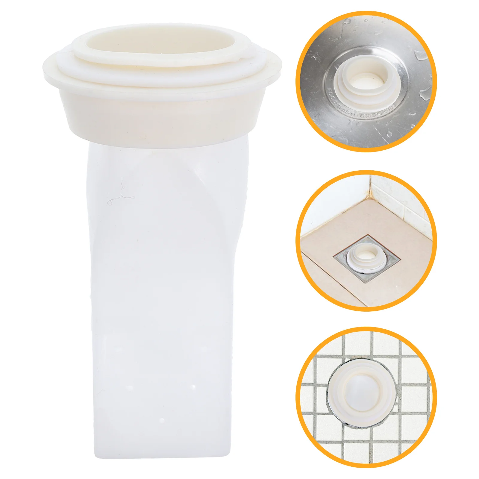 

4pcs Reusable Drain Hose Plug For Washing Machine Floor Drain Backflow Preventer Odor Sealing Ring Plastic Sewer Stopper