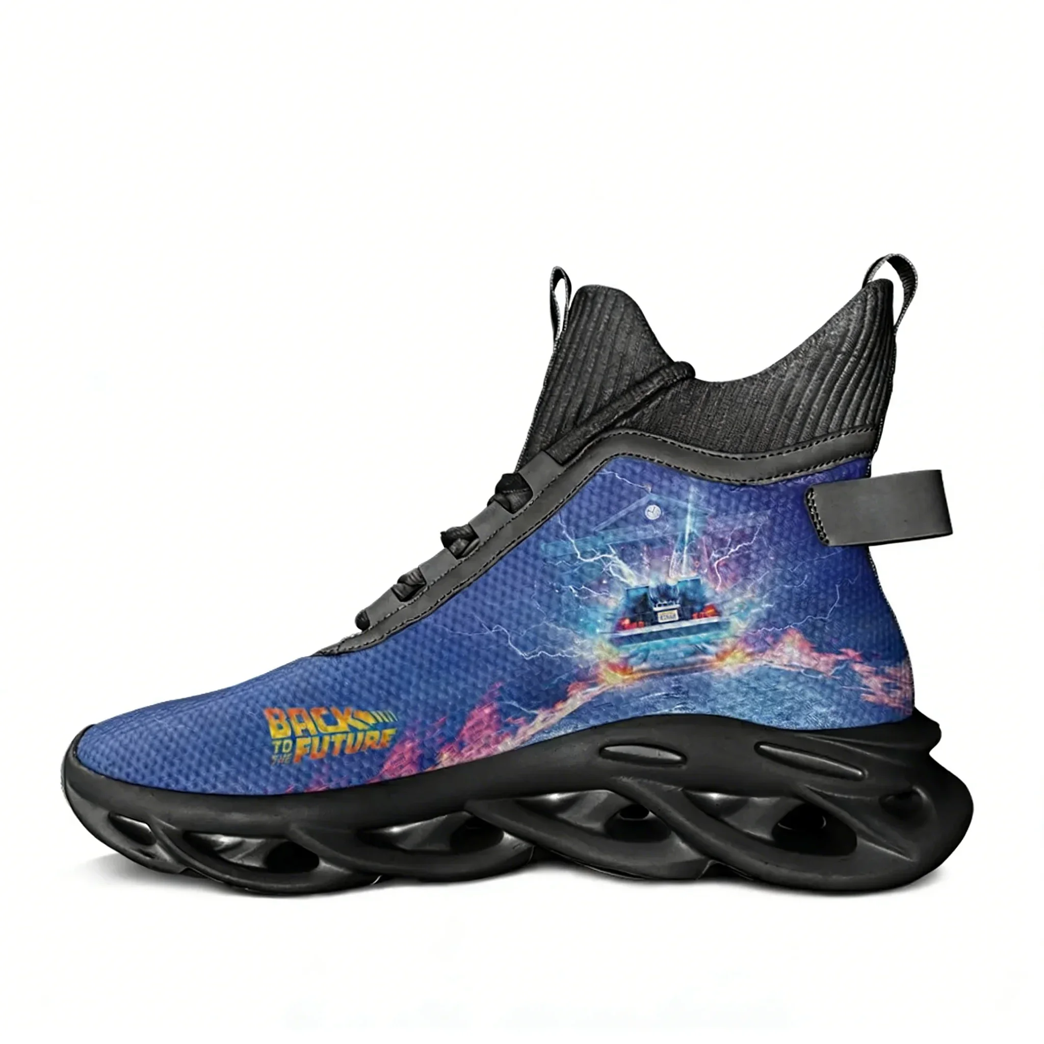 

Back to the Future High Top Flats Sneakers Men Women Sports Shoe High Quality Fashion Sneaker Lace Up Mesh Footwear Custom Shoes