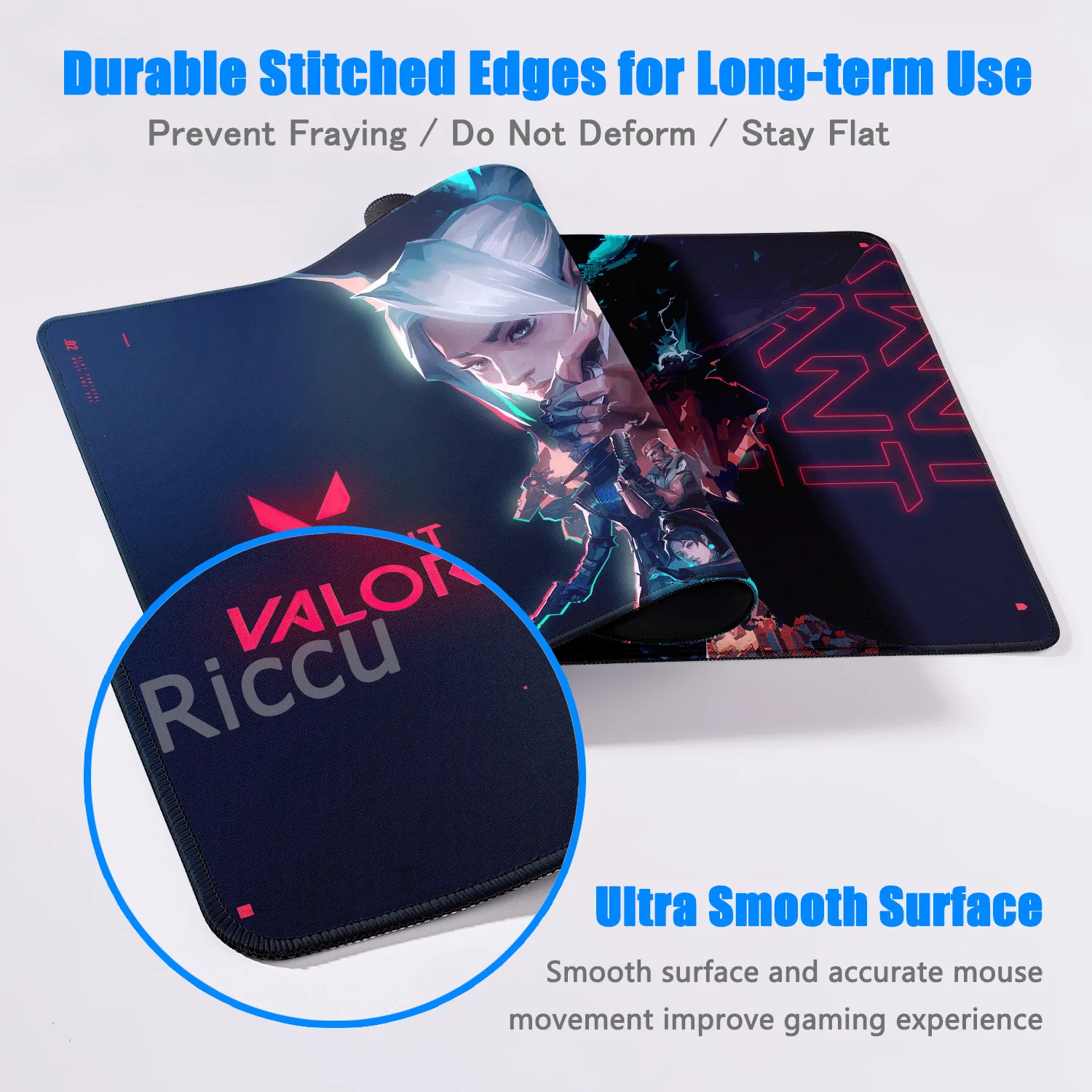 الألعاب Valorant ماوس الوسادة Xxl ألعاب الكمبيوتر لوحة المفاتيح حصيرة مكتبية خزانة الكمبيوتر عدم الانزلاق السجاد Kawaii اللاعبين اكسسوارات Mausepad البساط #4