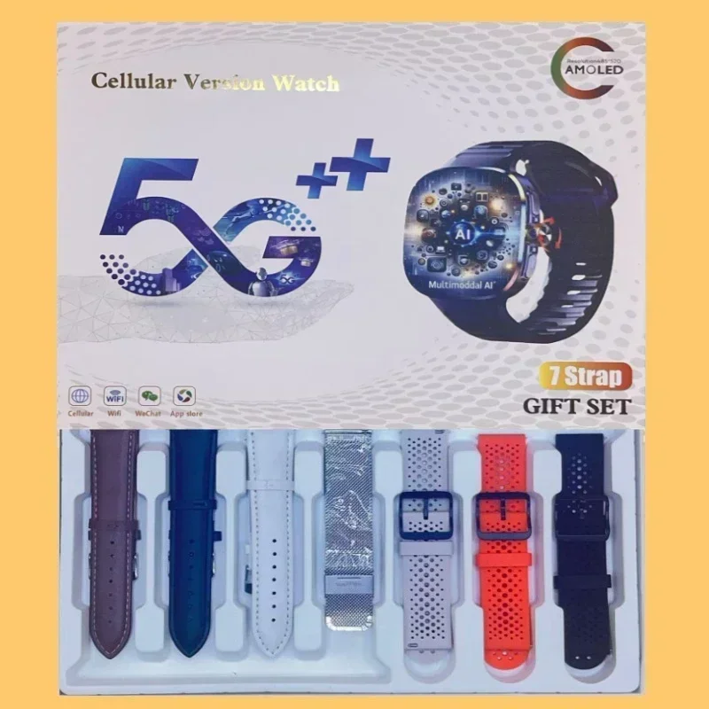 M99 Smartwatch with 2.4inch AMOLED Screen and WiFi, Gift for All