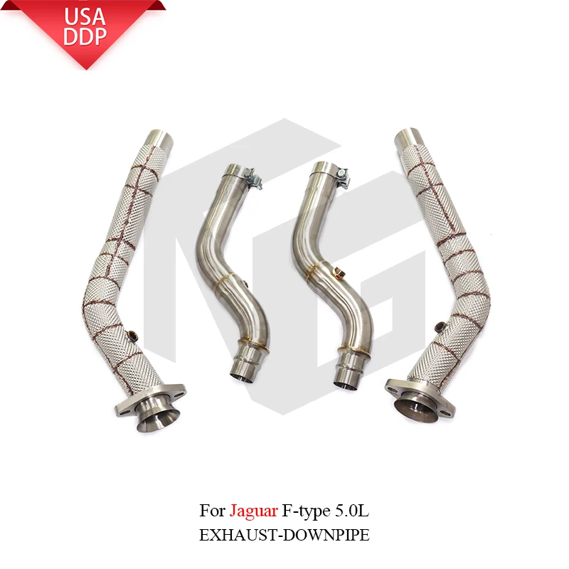 أنبوب العادم ING Header SS304 لنظام المحرك الملحقات المحفزة Jaguar f-type 3.0T 5.0L #1