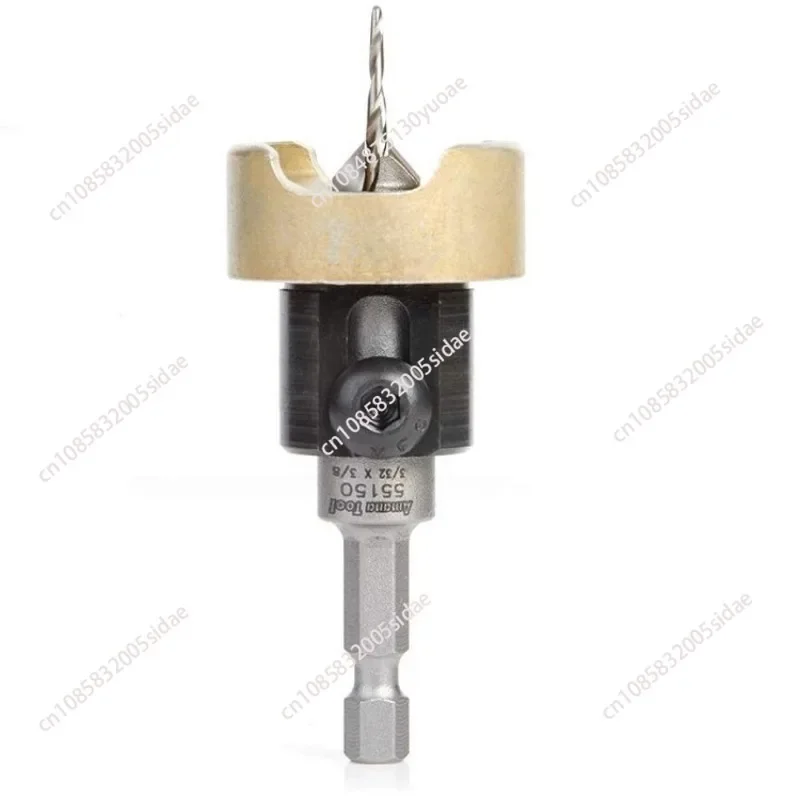 82 Degree Woodworking Countersink Drill Bit Carbide Tipped with Adjustable Depth Stop Woodworking Countersink Drill Bit