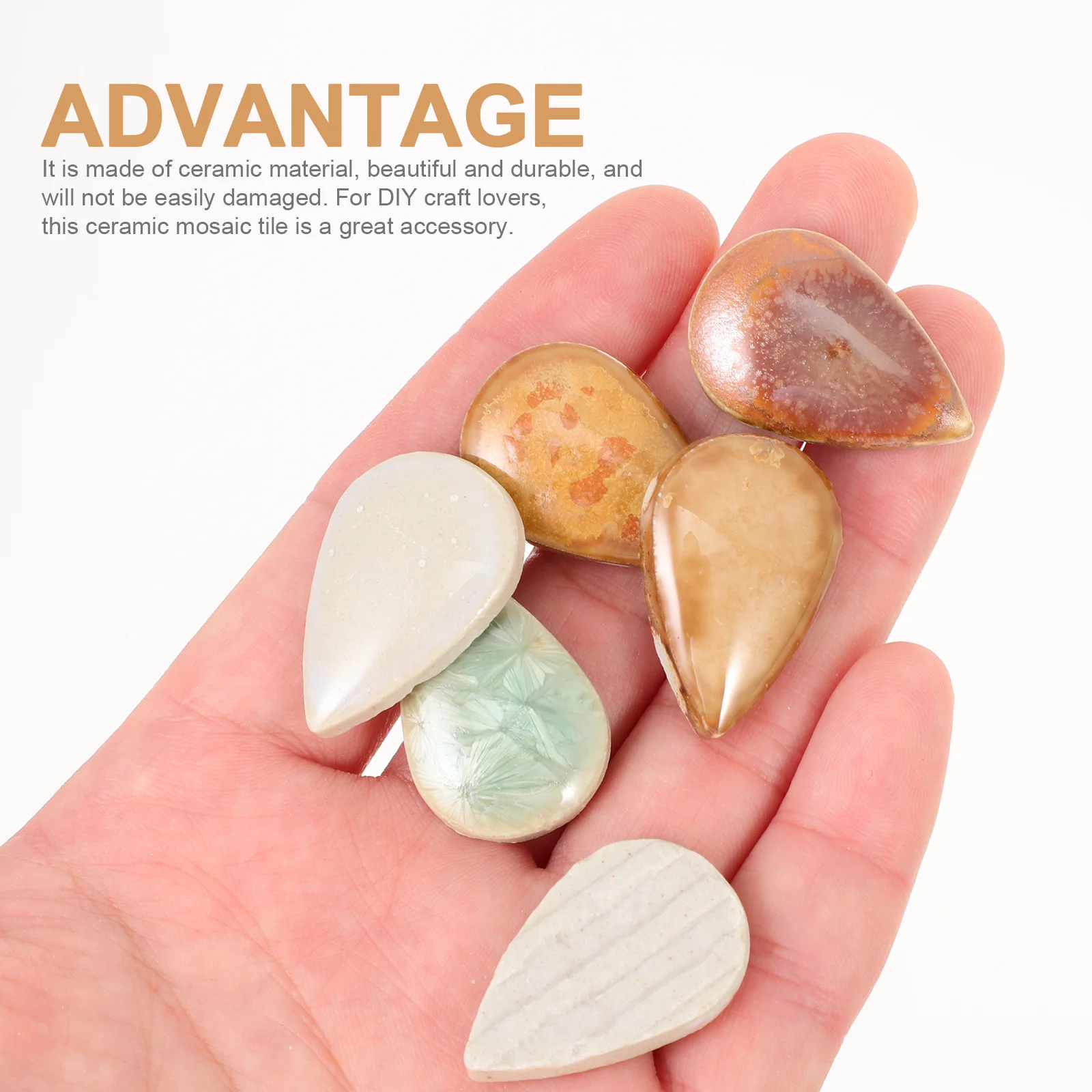 

1 Bag DIY Ceramic Fragment Tiles Glazed Craft Pieces for Home Garden Wall Art Creative Decoration Accessories Tiles