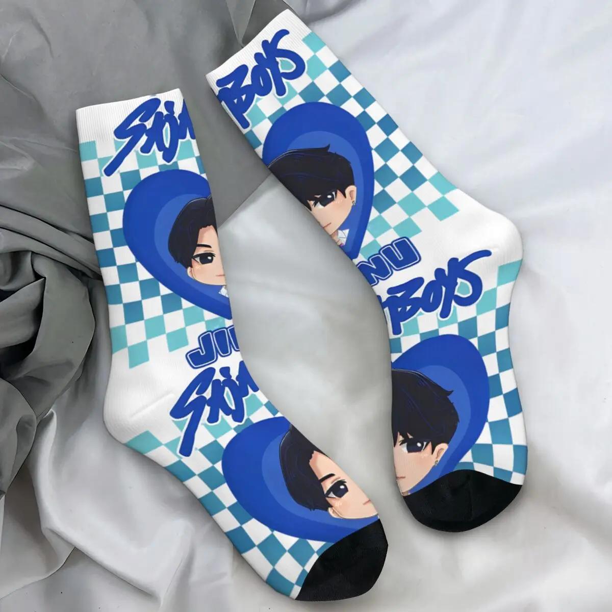 

Kpop Demon Hunters Saja Boys Jinu чулки женские и мужские носки высокого качества забавные носки осенние велосипедные противоскользящие носки с графическим рисунком подарок