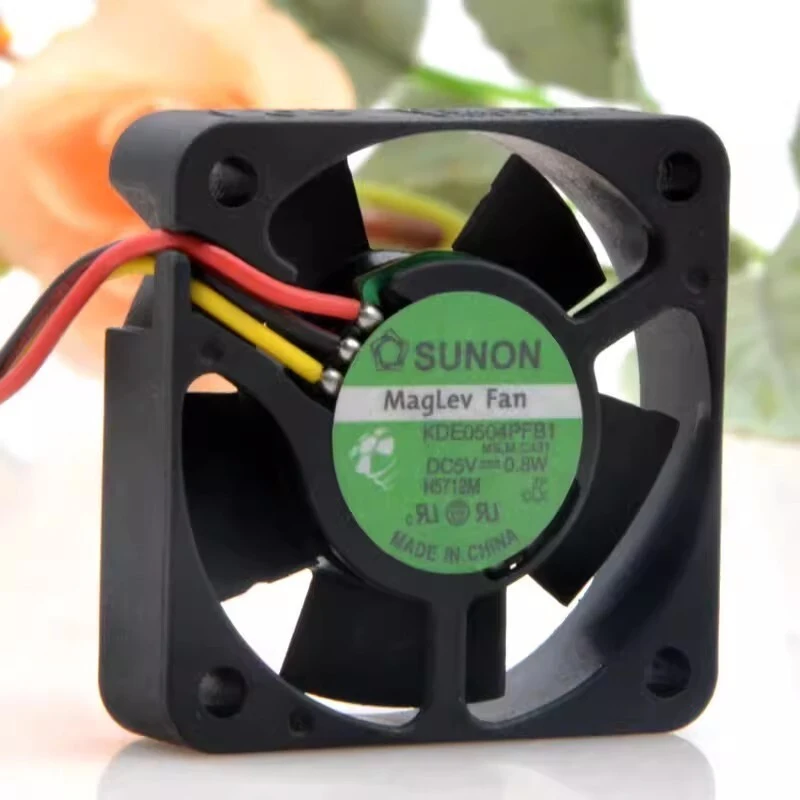 D+ 1PCS For SUNON KDE0504PFB1 DC5V 0.8W 4CM 3-Wire Inverter Cooling Fan 4010 40×40×10mm