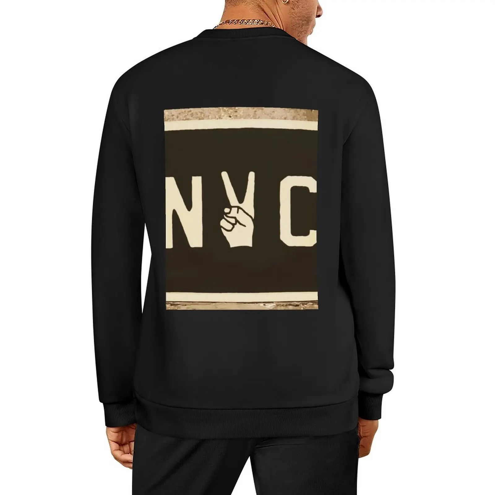 

NYC Peace Sign Pullover japanese style men's autumn clothes mens designer clothes mens clothes men's sweatshirt