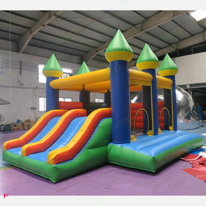 Fast Air Shipping! 5x3.5m Inflatable Bouncy Castle With Slide Kids Inflatable Bouncer House Commercial Inflatable Jumper