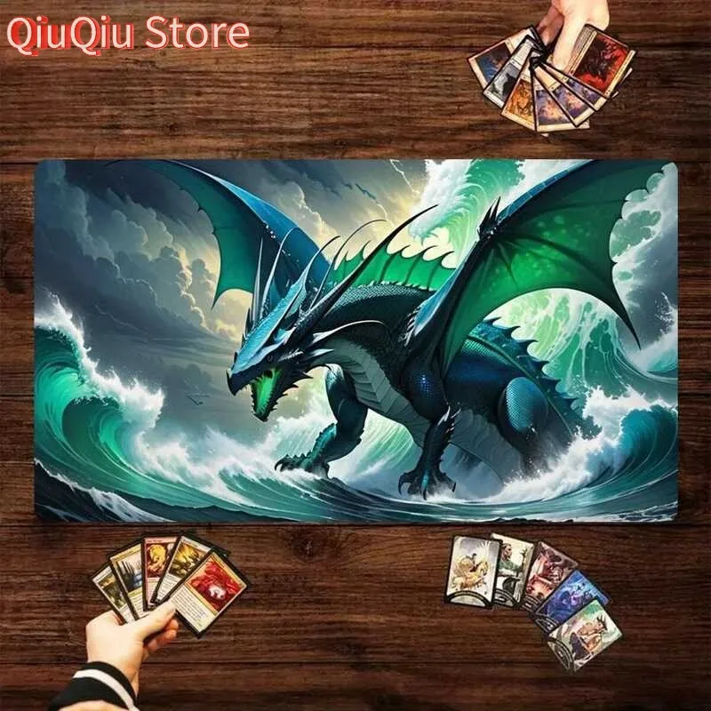 Epic Dragon Battle gaming mats MTG Playmat Green dragon pattern mouse pad TCG CCG enthusiasts' preferred magic card games pads