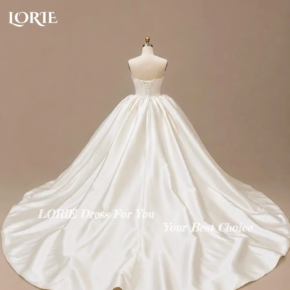 LORIE Satin Halter Wedding Dresses Bobycon Mermaid Bridal Gown Sleeveless Crepe Customized Simple Party Gown vestido de noiva