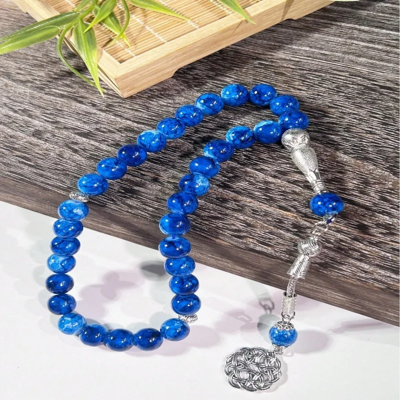 1pc Muslim Single Bead Large Flower Prayer Beads, Islamic Worshiper Rosary Counting Beads, Religious Cultural Prayer Beads view 3