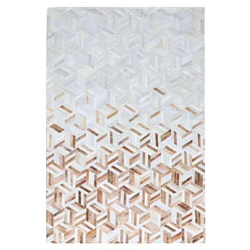 

Imported Natural Cowhide Patchwork Carpet for Home Use Gray Carpet for Bedrooms and Living Rooms