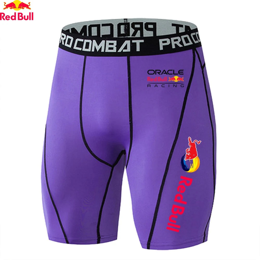 Red Bull Sports Compression Shorts for Men's Fitness Fitness Gym Exercise Men's Breathable Mesh Quick Drying Running Shorts