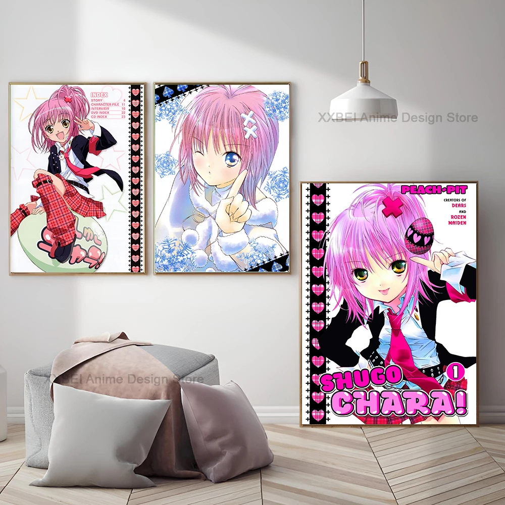 Shugo Chara Japan Anime Hinamori Amu Poster Modern Art Mural Indoor Wall Sticker Bedroom Bedside Display Decorative Painting