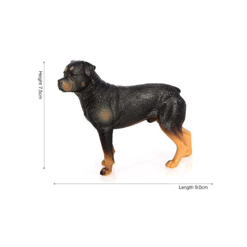 Symulowany model psa Rottweiler dla psa dekoracja na biurko dla szczeniaka ozdoba do domu — zdjęcie 5