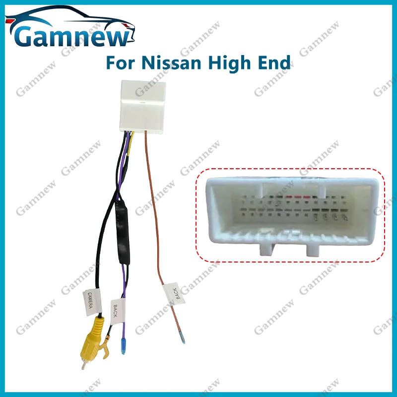 Cable de cableado del adaptador de vídeo de salida de cámara de marcha atrás de coche para salida de vídeo de cámara de fábrica Original Nissan