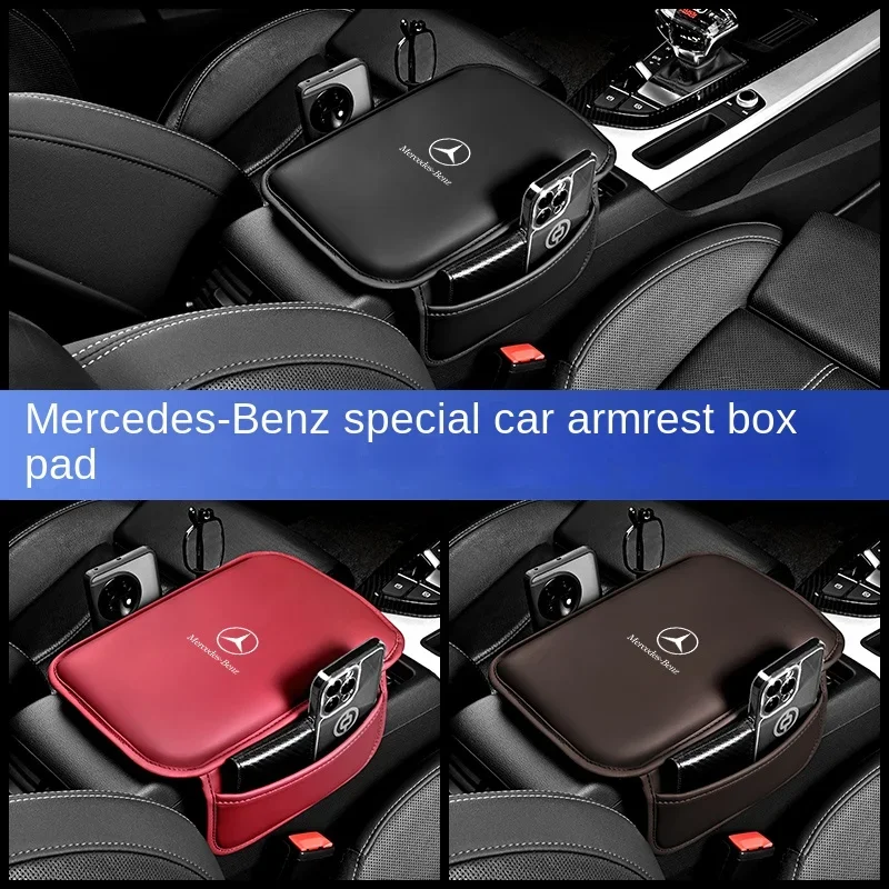 

Car Armrest Box Pad Leather Auto Armrest Mat Car Accessories For Mercedes Benz AMG W203 W206 W220 W205 W211 W212 W201 W210 W108