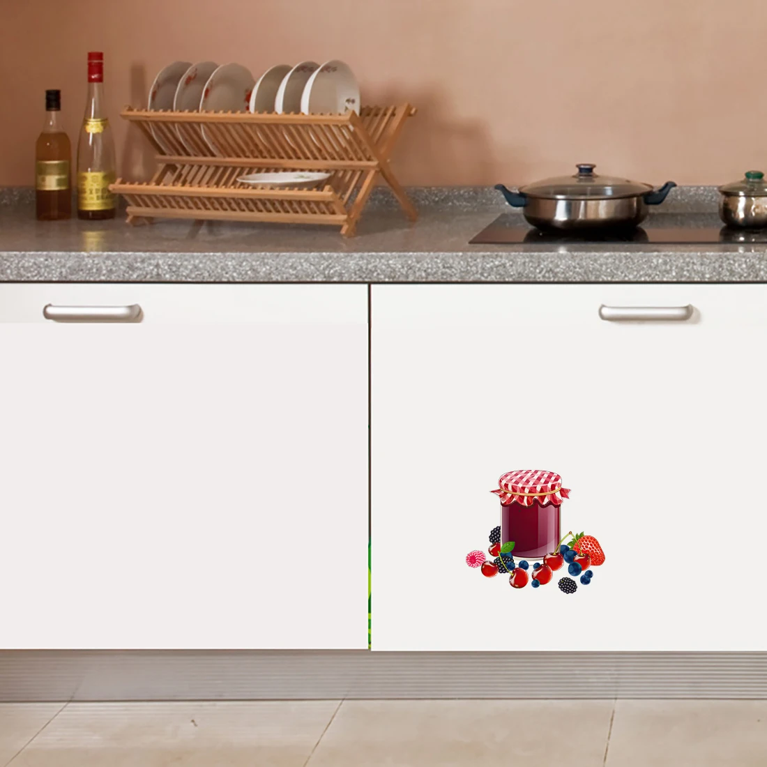 Three Ratels CHT28 Sweet strawberry jam leisurely pastoral sticker refrigerator kitchen decoration