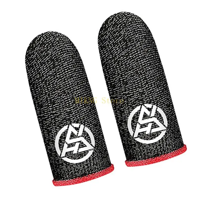 Le maniche a dito da gioco in fibra conduttiva sottili proteggono antislip touch sposta guanti per il controllo del gioco mobile