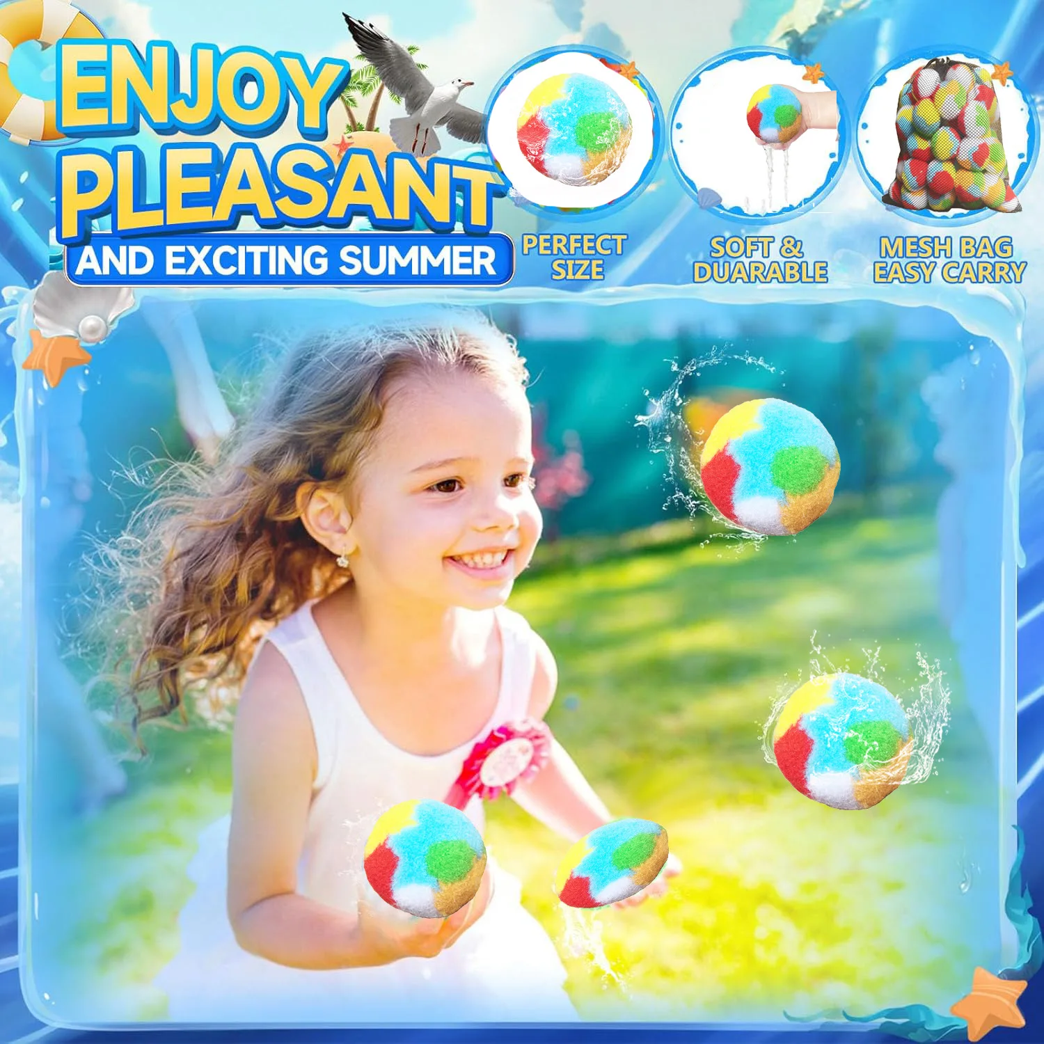 Water Katoenen Bal Speelgoed Kleurrijk Kinderzwembad Strandfeest Waterballon Leuk Vechtspeelgoed, Waterbal 5cm