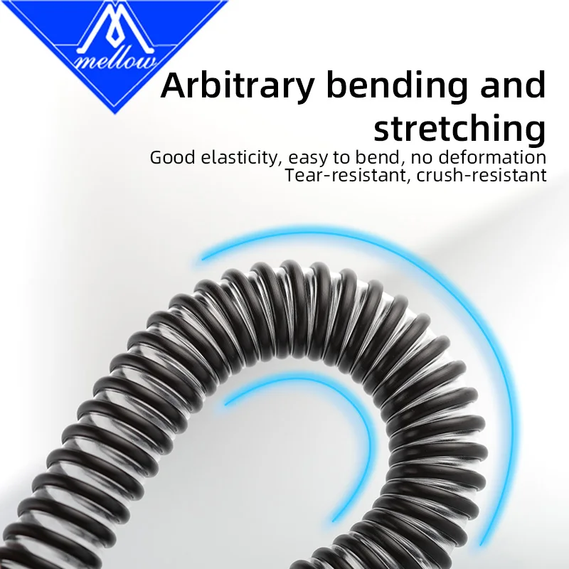 يانع أسود 2 متر لينة مكافحة أضعاف 15 مللي متر CPAP مروحة الأنابيب ل فرش الطرد المركزي منفاخ تيار مستمر WS7040 مروحة للطابعة VzBoT Voron لتقوم بها بنفسك ثلاثية الأبعاد