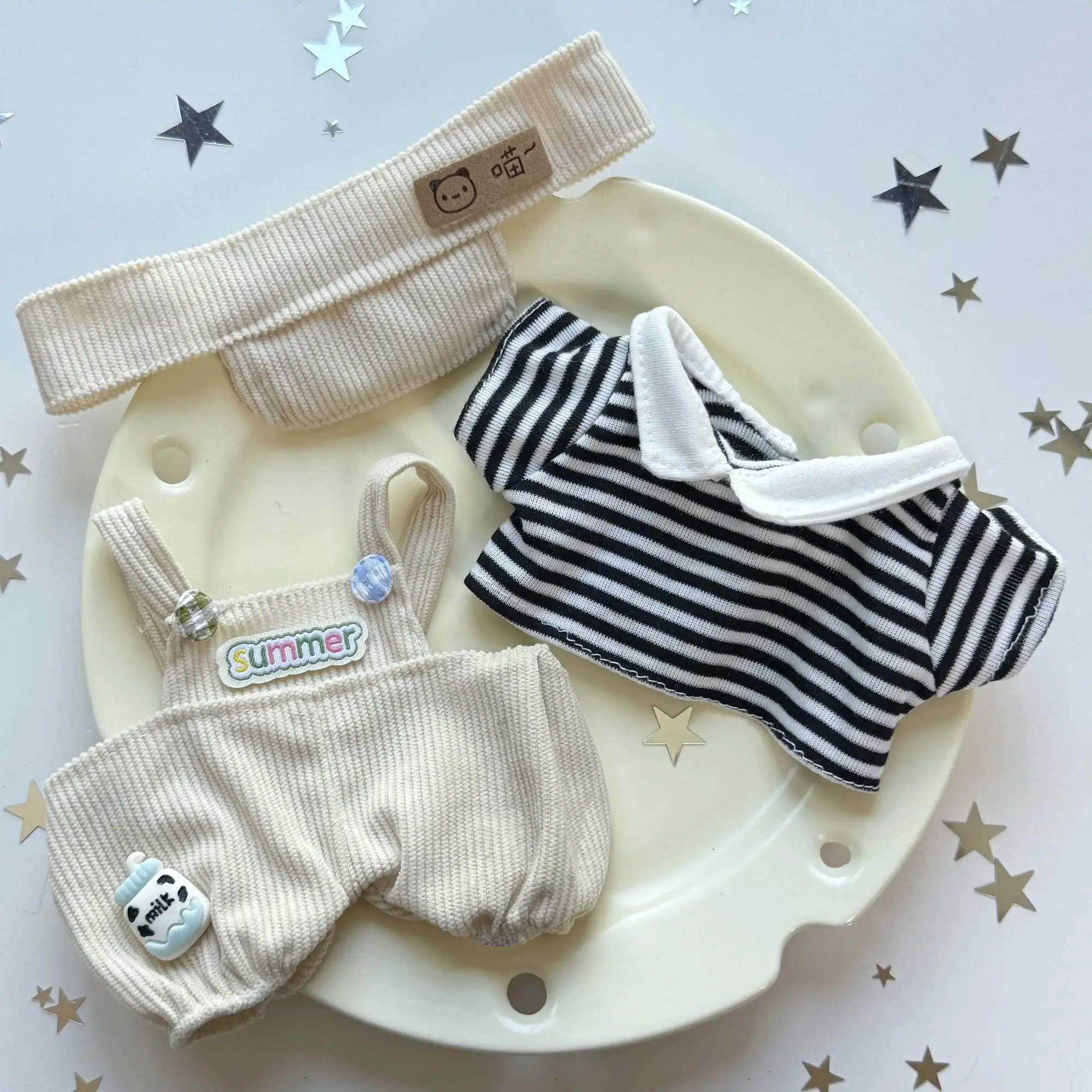 20-centimeter cotton doll clothing cute and sweet set for outing series - Part 3 view 3