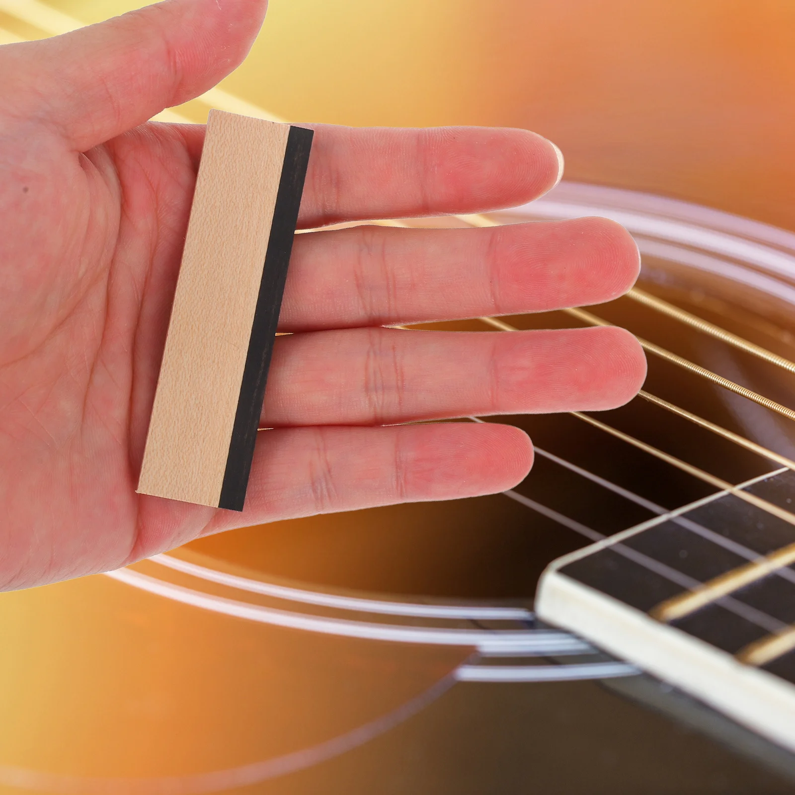 

Dobro Bridge Saddle Untrimmed Uncut Unslotted Hard Maple Saddle Ebony Top Size 7x193x032mm for Resophonic Guitar Bridge