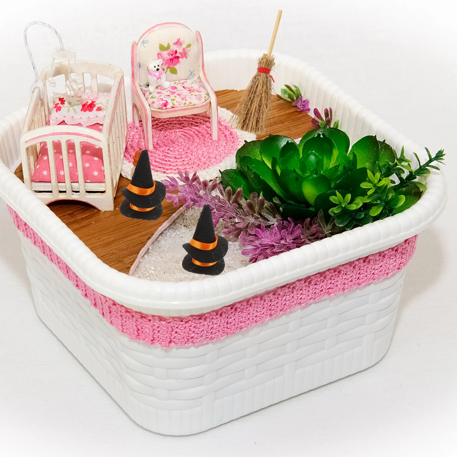 

1 set Miniature Mini Cauldron Hats Realistic Colors House Decor Tiny Hat Covers Craft Supplies DIY Accessories