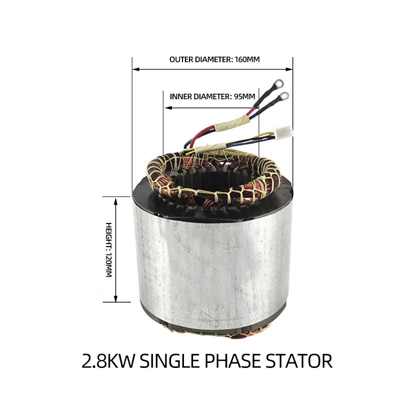 Imagem -05 - Conjunto do Rotor do Estator do Gerador de Gasolina Diesel Acessórios de Bobina Monofásico Fases Bobina kw 3kw 5kw
